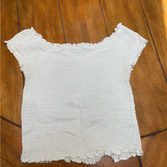 Brandy Melville white off the shoulder crop top - Picture 2 of 2